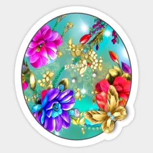 Butterfly and Flowers Sticker